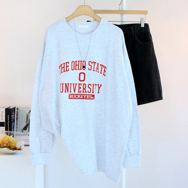 에스제이룩 여성용 오젠오박스 롱 오버핏 빅사이즈 긴팔티셔츠 국내제작