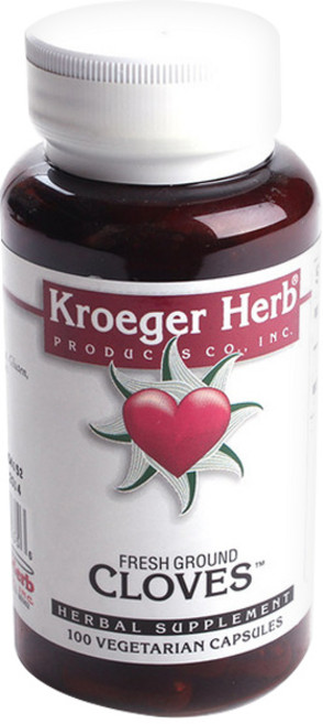 Kroeger Herb 新鮮研磨丁香素食膠囊, 100顆, 1罐