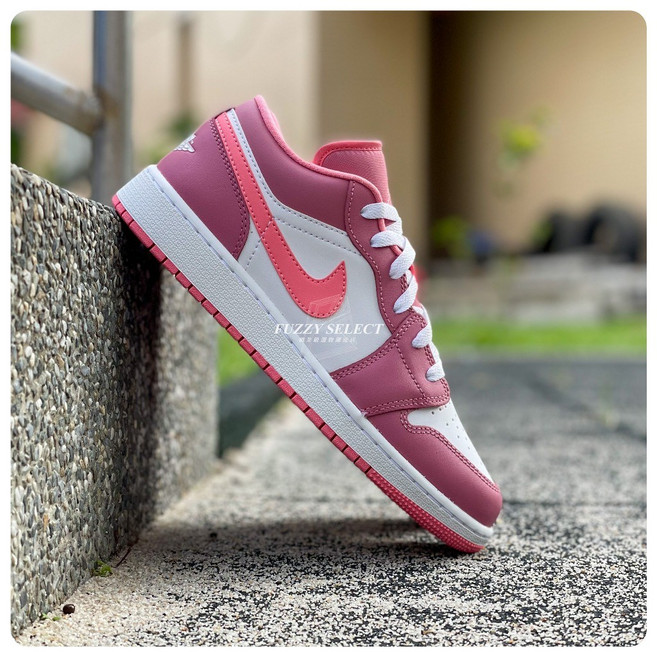 Air Jordan 1 Low GS Desert Berry 熊抱哥 草莓粉 運動鞋 553560-616, 1個, 下單後請注意商品諮詢可加速出貨此選項請勿下單