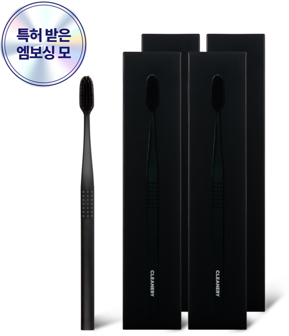 클리너리 마이크로 버블 칫솔 이중 미세모, 1개입, 4개