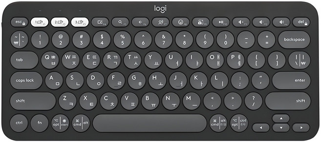 로지텍 무선 텐키리스 키보드, 스모키블랙, K380S, 제조사축