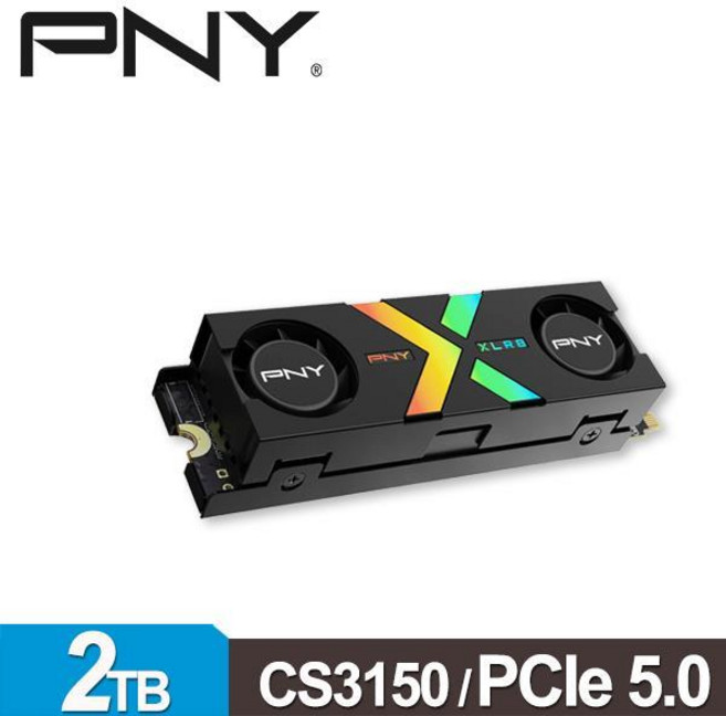 PNY XLR8 CS3150 2TB M.2 PCIe 5.0 SSD (雙風扇RGB散熱)
