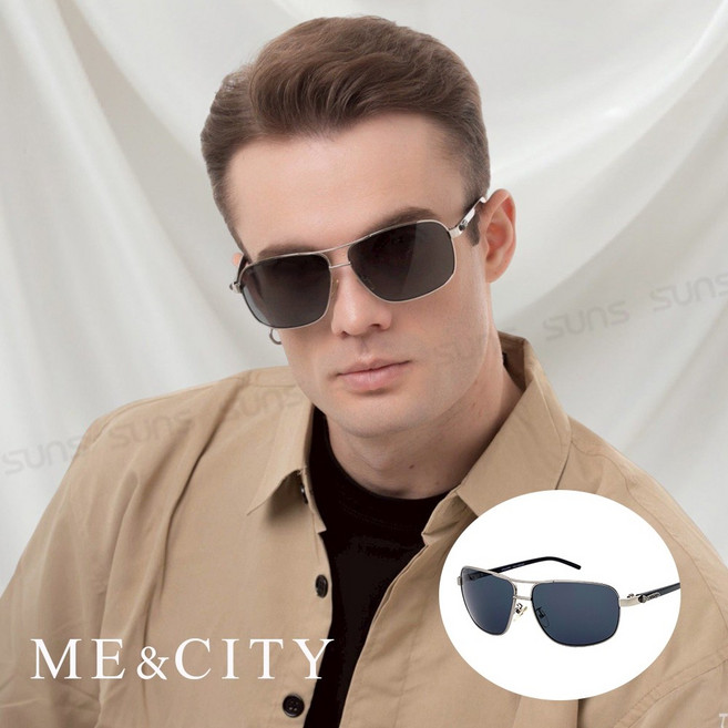 ME&CITY 時尚飛行官金屬方框太陽眼鏡 ME 110011 B611 抗UV400