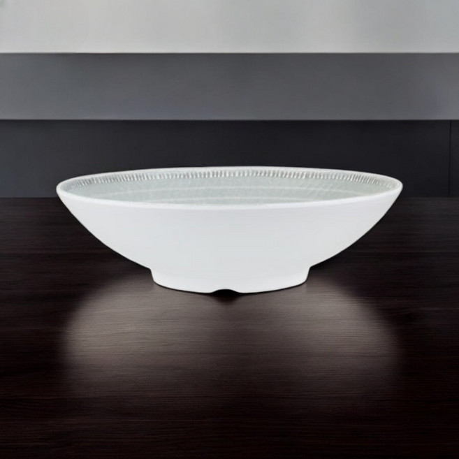 프린스 (회색) 빗살파스타 멜라민 그릇 볼 플레이팅 한식 가정 다용도, 없음, 1개