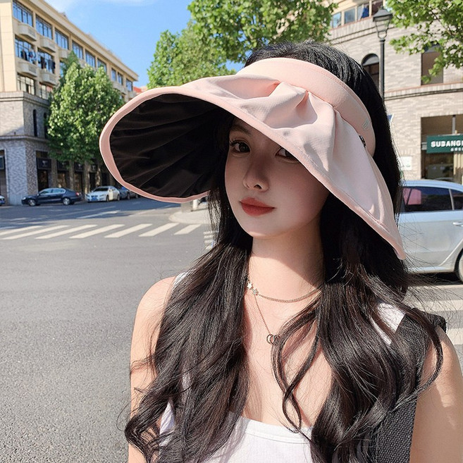 防曬貝殼帽女夏季防紫外線空頂大帽檐遮陽遮臉顯臉小百搭太陽帽子