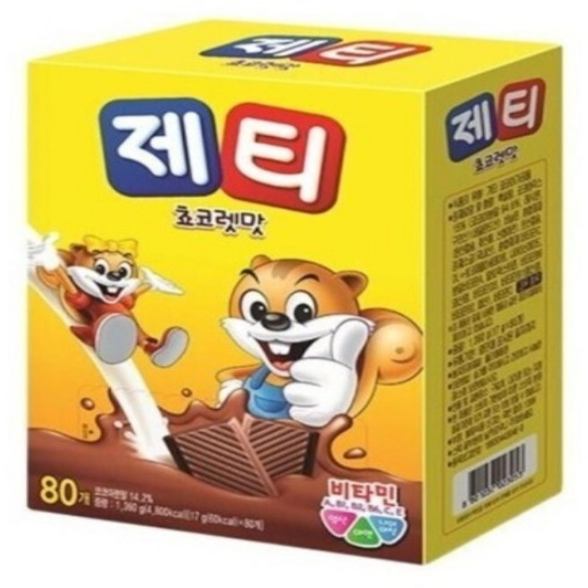 제티 초코렛맛 80T, 1.36kg, 80개, 80개입