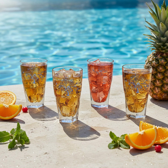 쯔비벨무스터 트윙클 강화유리 맥주잔 4p세트, 1세트