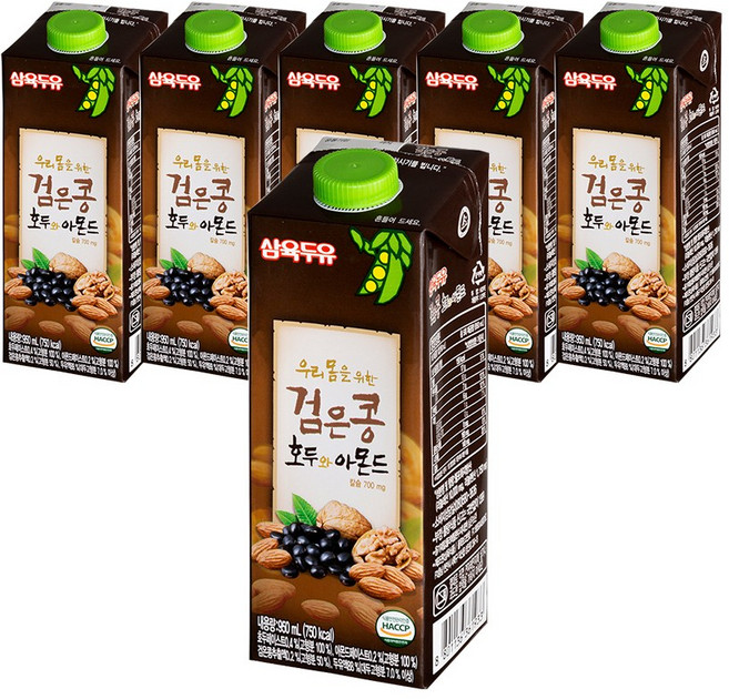 삼육두유 검은콩 호두와아몬드 대용량, 950ml, 6개