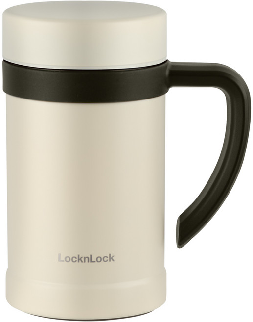 락앤락 모그 스텐 머그컵 텀블러, 화이트, 1개, 500ml