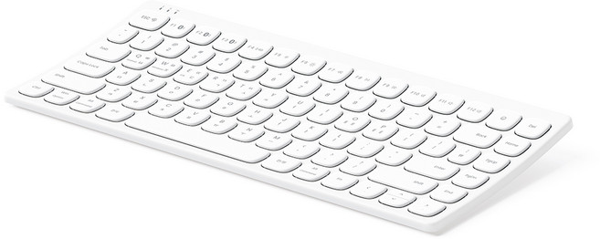 엑토 커브드 저소음 미니 유무선겸용 일반형 블루투스 키보드, 크림 화이트, B603