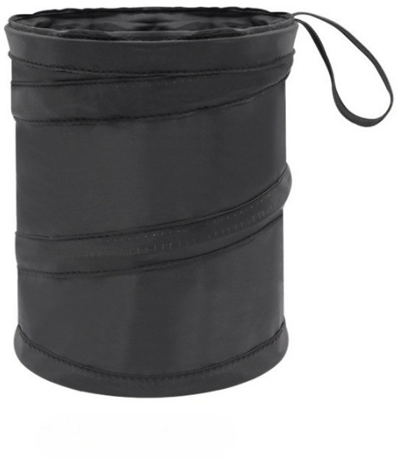 다커버 차량용 휴지통 자동차 쓰레기통, 1개, 블랙