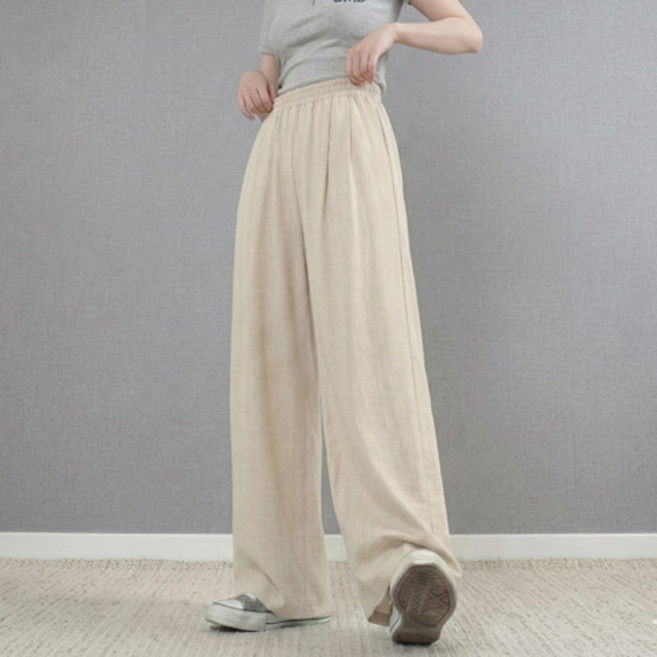 다몬딱 여성 바지 밴딩 하이웨스트 여자 여름 가을 봄 팬츠 시원한