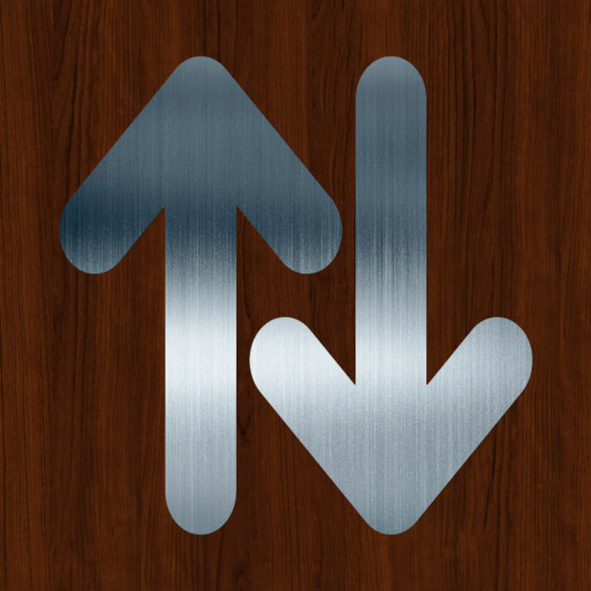 오피스왕국 화살표 스티커 바닥 스티커 arrow1, 메탈실버