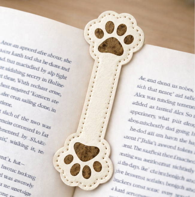 스테이무드 귀여운 가죽 자석 책갈피, 그레이, 1개