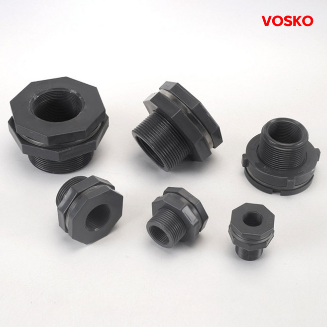 보스코 PVC 물탱크 커넥터 탱크피팅 소켓 수족관 배수관 연결 부속, 1개