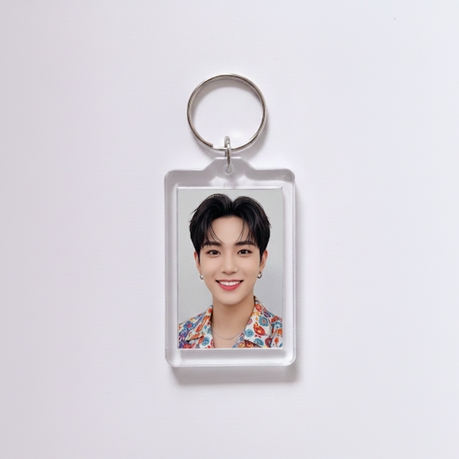 아크릴 포토카드 키링 3x5cm 투명 사진 열쇠고리 키홀더 직사각