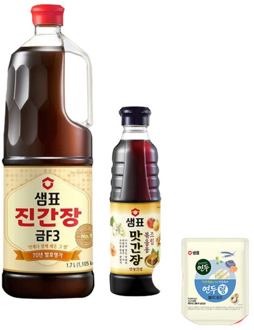 (현대홈쇼핑)샘표진간장 금F3 1.7L+맛간장 500ml +연두링16g 1개 증정, 16g