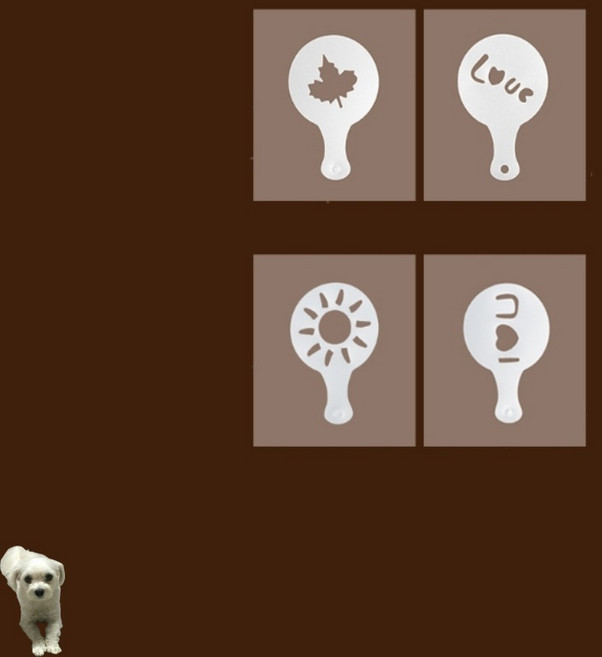 꿀이맘투 라떼아트틀 도안 16종 꾸미기