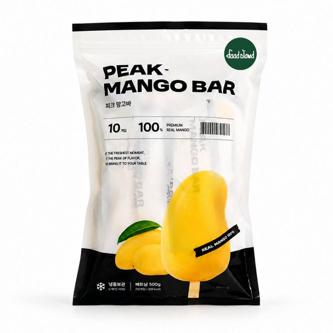 냉동 달콤한 아이스망고바 망고스틱, 20개, 아이스망고바 50g