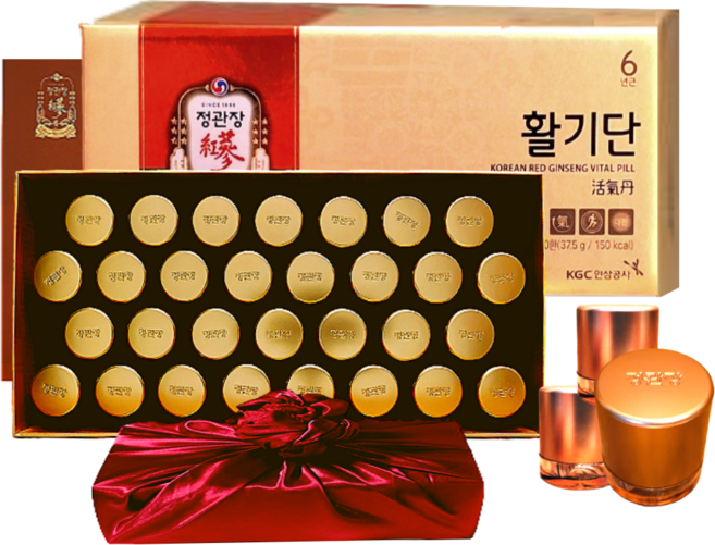 정관장 활기단 황진 30환 112.5g 쇼핑백 가정의달 부모님 여행 골프 설 명절 선물세트, 1세트, 30정