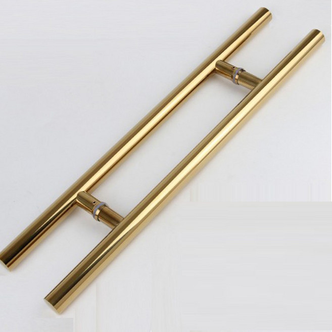 골드유광 일자스텐 강화도어 유리문 중문 손잡이 340, 고객직접설치, 일자스텐(골드유광)