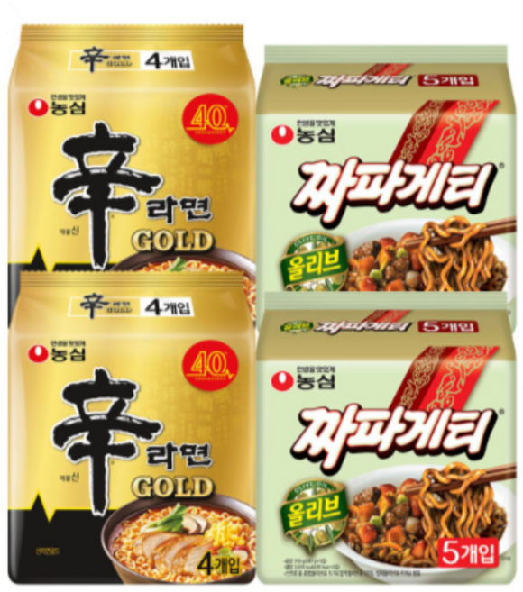 농심 신라면 골드 + 짜파게티, 10개