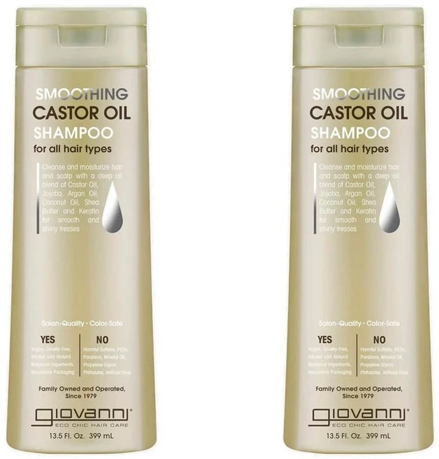 지오바니 스무딩 캐스터오일 피마자유 샴푸 399ml 2팩 Giovanni Smoothing Castor Oil Shampoo - 쿠팡