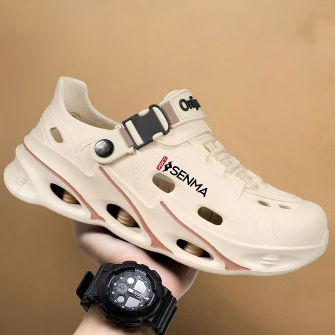 SENMA 森馬 男士夏季休閒潮流洞洞鞋 青少年外穿溯溪開車沙灘鞋