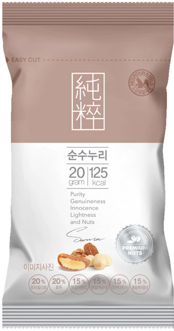 산과들에 순수누리 하루견과, 20g, 50개