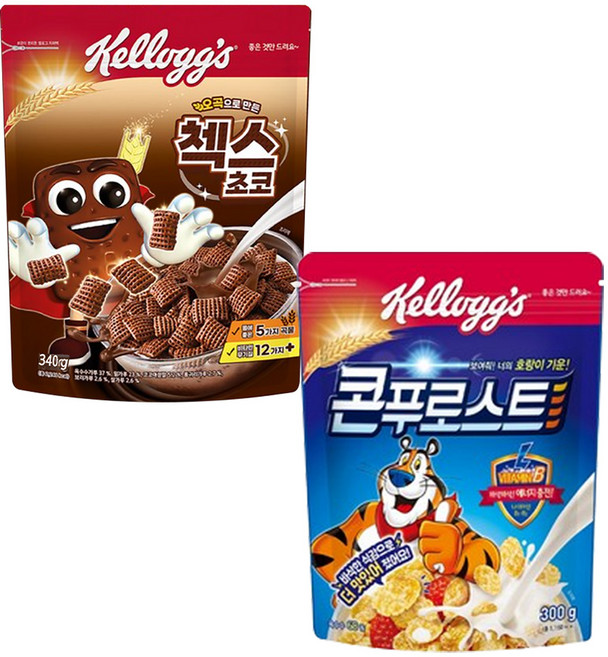 켈로그 시리얼 세트 켈로그 콘푸로스트 + 켈로그 첵스초코