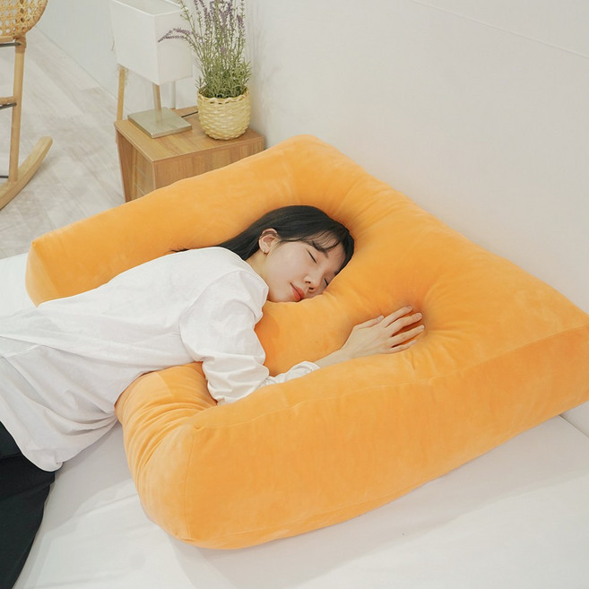 미니멀룸 쫀득한 찹쌀떡 대형 모찌 말랑 베개 쿠션 피로 회복, 블랙