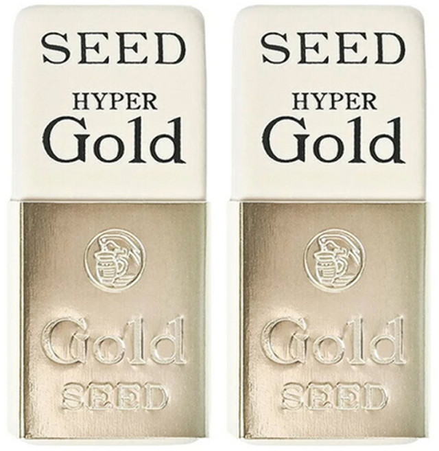 [SEED] 사무용 하이퍼 골드 지우개, 없음, 2개, 단품