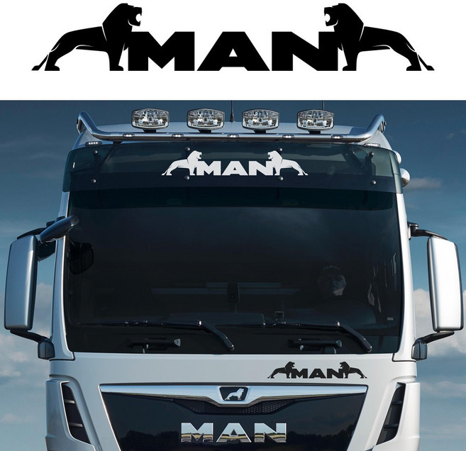 만 대형 트럭 데칼 스티커 1, 대, 1개, 화이트