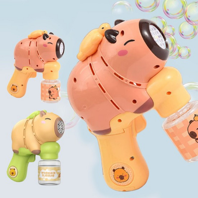 카피바라 자동 버블건 어린이날 야외놀이 비눗방울 버블메이커, 1개