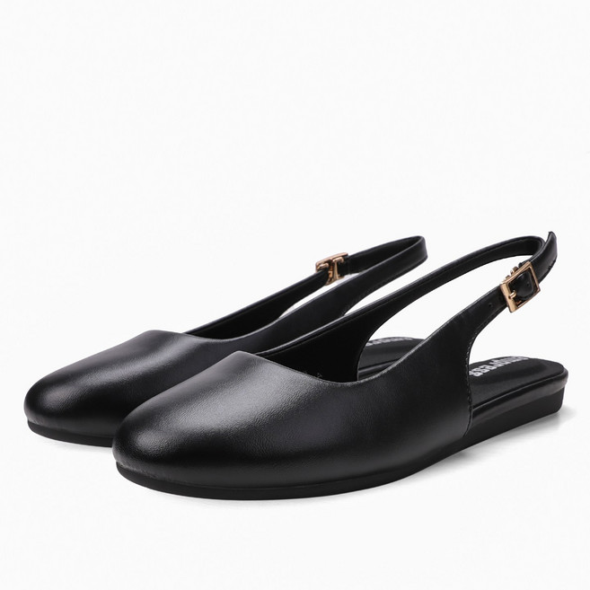 엠프리스 발편한 슬링백 샌들 펌프스 힐 EP-B7 블랙 1cm 여름 구두