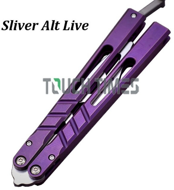 연습용 발리송 Theone CHAB BRS 알파 비스트 채널 AB 클론 발리송 버터플라이 트레이너 나이프 플리퍼 티, 11 Silver Alt live, 1개