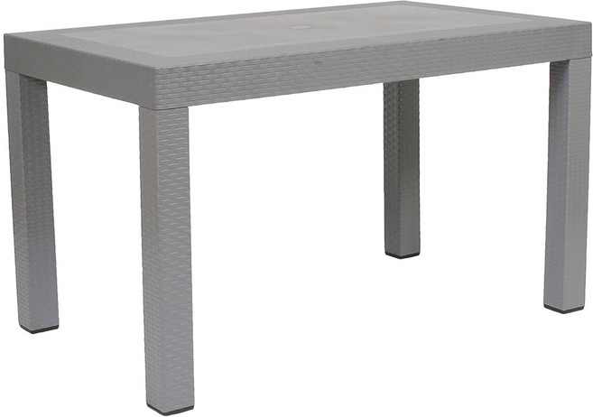 지오리빙 라탄 테이블 74120 야외 테라스 카페 캠핑 업소용, 그레이