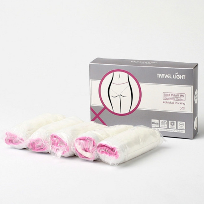 오늘출고!1회용 순면 여성팬티 5개/코로나19 구호물품/의료 지원물품