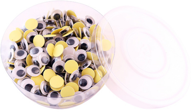 attizone 일반눈알 스티커(접착)눈알 접착눈알 만들기재료 - 통포장, 스티커(접착)눈알 통포장-12mm