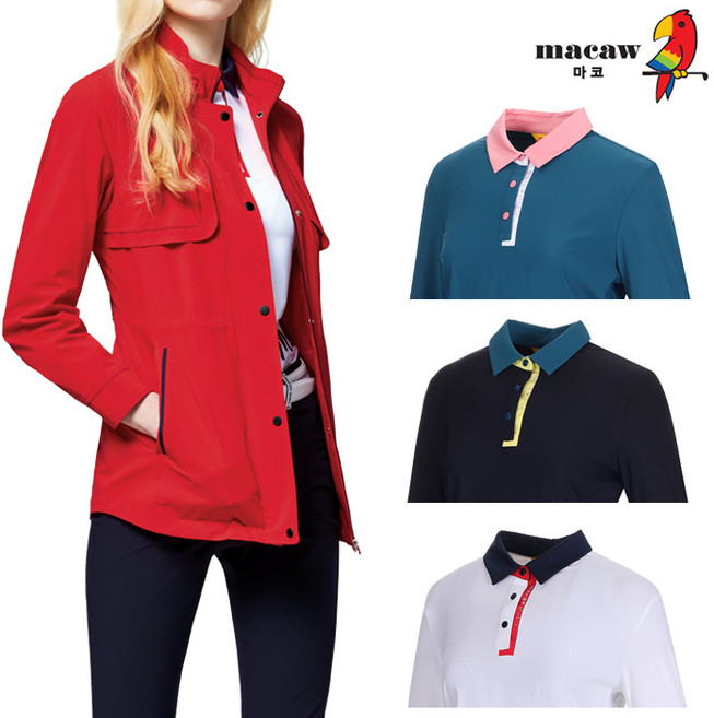 (여성)카라 배색 티셔츠_MMW1TS81