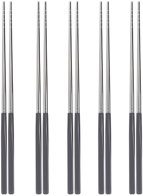 마호커트러리 틴트 성인용 젓가락, 차콜그레이, 단품, 5세트