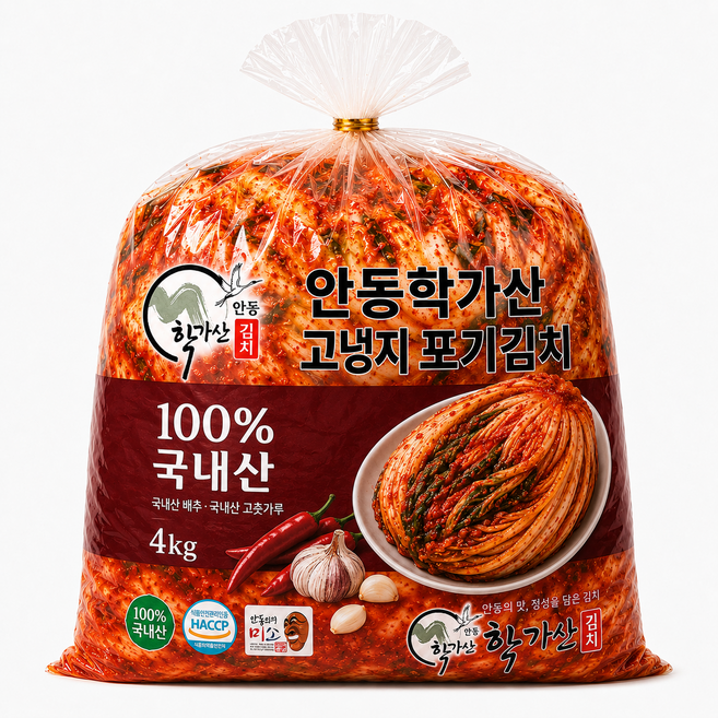 안동학가산 고냉지 포기김치(가정용) 4kg, 1개