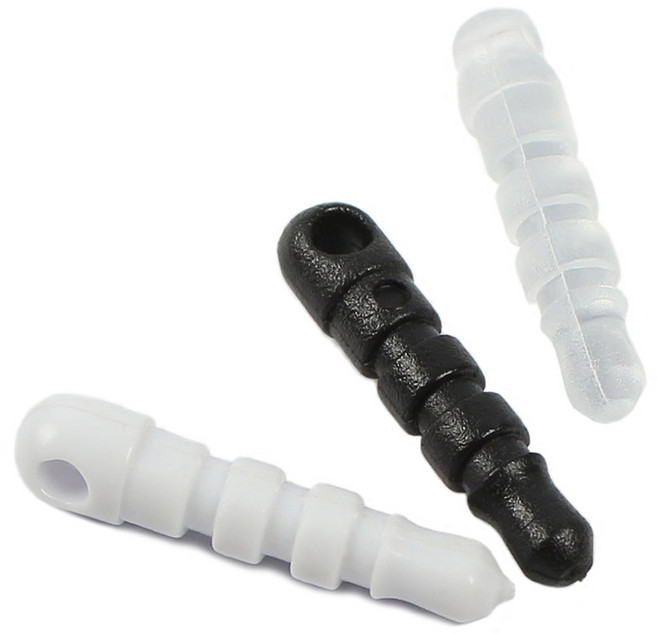 폰고리 핸드폰줄 스트랩 휴대폰고리 [이어폰 캡 일자형] 보호마개, D0104. 투명, 1세트