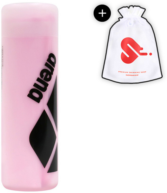 아레나 스포츠 습식타올 (대) AUAAX05 + 수영사랑 폴리백 수영훈련용품, 핑크
