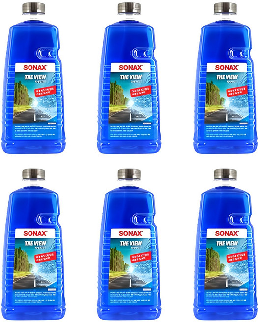소낙스 더 뷰 에탄올 워셔액, 2L, 6개
