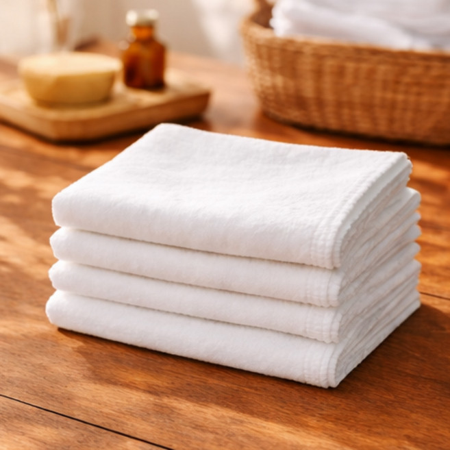 무형광 소창 수건 김씨솜씨, 20수 4겹(정련완료), 4개