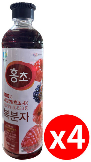 홍초 복분자 /17시마감/빠른발송/정품보장, 900ml, 4개