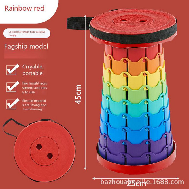 야외 캠핑을 위한 의자 보관 소형 경량 벤치 접이식 가방이 있는 고강도 알루미늄 낚시, d Colorful, 1개