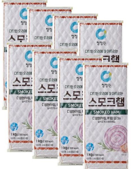 청정원 스모크 햄, 1kg, 8개