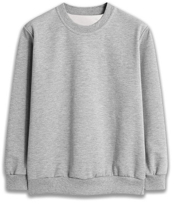 탑보이 국내생산 남녀공용 특양면 무지 기모 맨투맨 (KKA044)